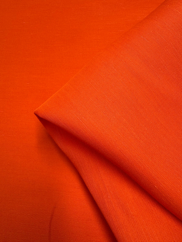 Linen Blend  - Spicy Orange - 155cm