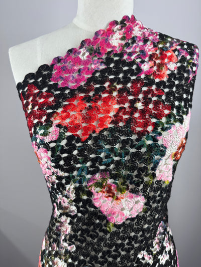 Designer Lace - Neon Bloom - 128cm