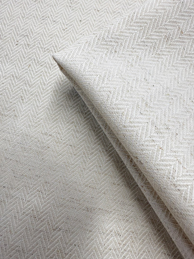 Pure Herringbone Linen - Natural - 153cm