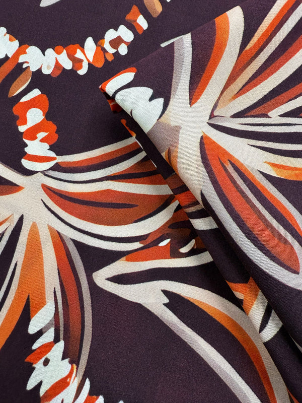 Designer Rayon - Ember Palm - 145cm