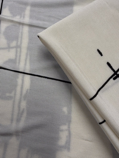 Viscose Knit Jersey - City Lines - 138cm