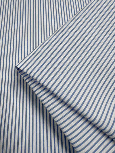 Shirting - Fine Stripe Blue - 147cm