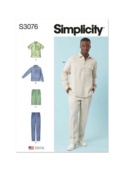 Pattern - Simplicity - S3076 - Men’s Tops, Shorts and Trousers