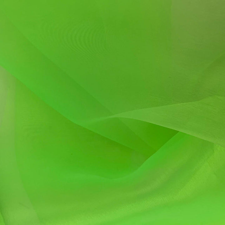 Organza - Fluro Green - 150cm - Super Cheap Fabrics