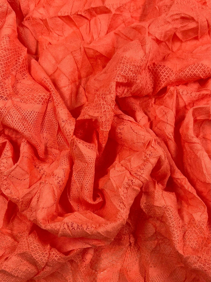 Textured Lace - Coral - 145cm - Super Cheap Fabrics